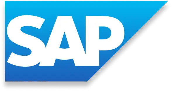 The sap logo on a black background.