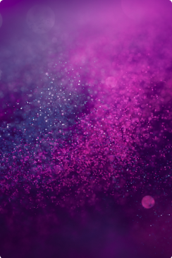 A gradient background transitioning from shades of pink to purple, with a sparkling, glitter-like texture throughout.